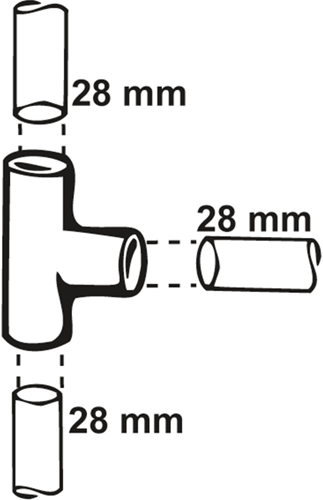 Cornat cu-soldeer t-stuk 28mm - t513028