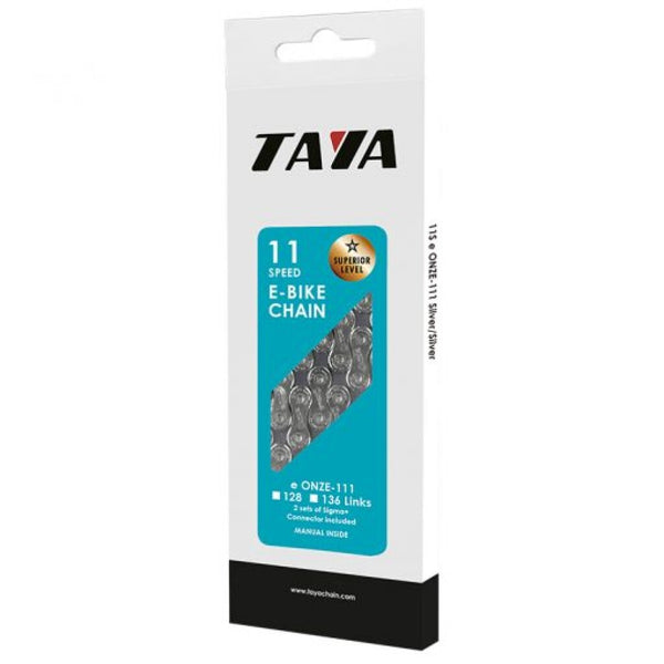 Taya chain our-111 e-bike 11 speed 1/2x5/64 136s. silver blister