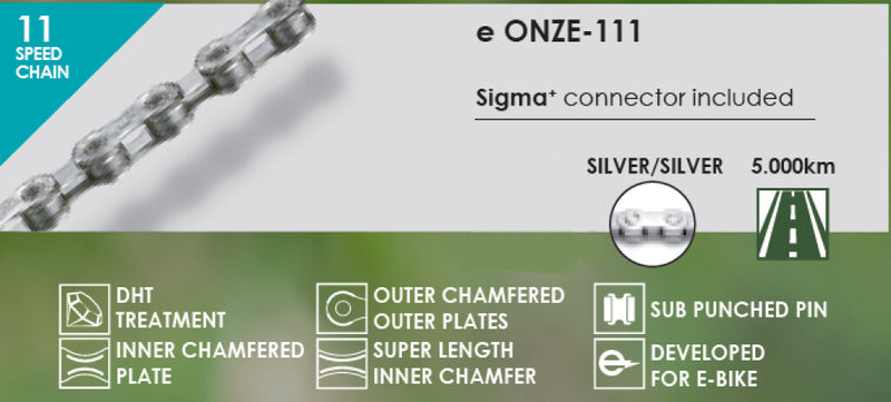Load image into Gallery viewer, Taya ketting onze-111 1 2x5 64x136 e-bike, 11 speed, zilver
