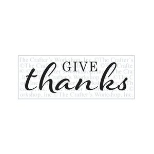 The crafter's workshop • template 41,6x15,2cm give thanks