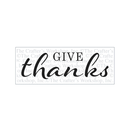 The crafter's workshop • template 41,6x15,2cm give thanks