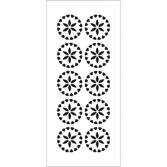 The crafter's workshop • slimline sjabloon kristallen bloemen