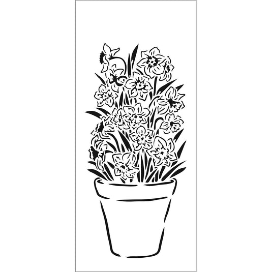The crafter's workshop • slimline stencil jonquils 10,16x22,86cm