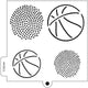 The crafter's workshop • cookie stencil basketball surface 13,97x13,97cm