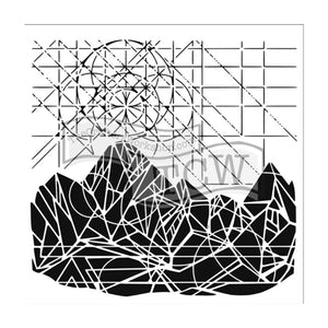 The crafter's workshop • template 30x30cm geo landscape
