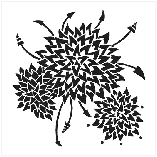 The crafter's workshop • sjabloon dahlia trio 15,2x15,2cm