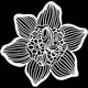 The crafter's workshop • stencil komvormige narcis 12x12