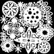 The crafter's workshop • stencil festive flowers 30,5x30,5cm