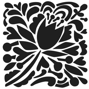 The crafter's workshop • stencil tulip party 30,5x30,5cm