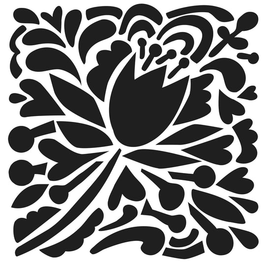 The crafter's workshop • stencil tulip party 30,5x30,5cm