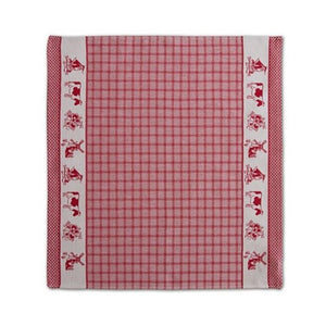 Ddddd theedoek dutchie rood 60x65cm 6 stuks