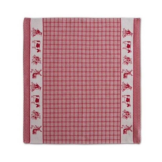 Ddddd theedoek dutchie rood 60x65cm 6st
