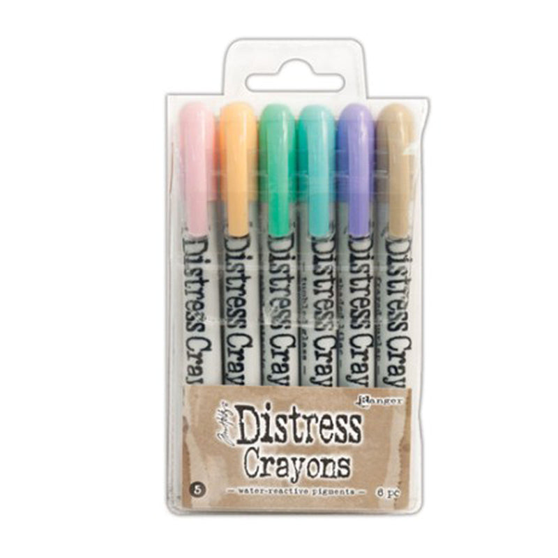 Load image into Gallery viewer, Ranger ink ranger • tim holtz distress crayons set 5 6st.
