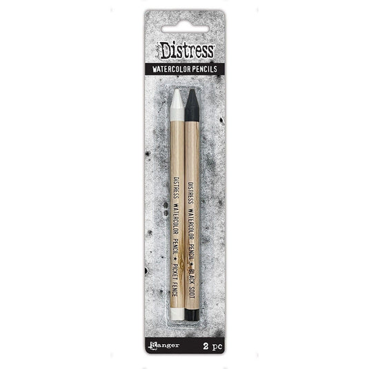 Ranger ink ranger • tim holtz watercolor pencil picketfence black soot