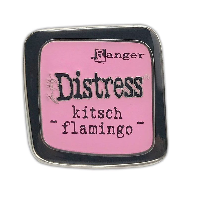 Load image into Gallery viewer, Ranger ink ranger • tim holtz distress enamel pin kitsch flamingo
