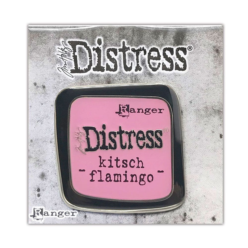 Load image into Gallery viewer, Ranger ink ranger • tim holtz distress enamel pin kitsch flamingo

