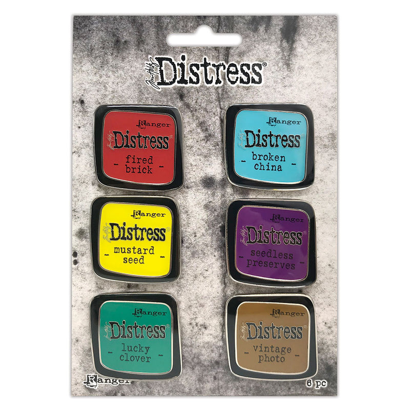 Load image into Gallery viewer, Ranger ink ranger • tim holtz distress enamel pin set 2
