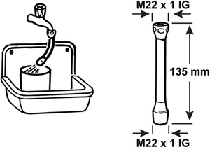 Cornat slang-straalregelaar m22vxm22v ch - tec307497