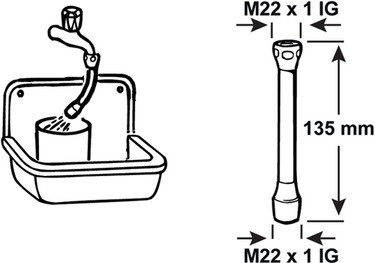 Cornat slang-straalregelaar m22vxm22v ch - tec307497