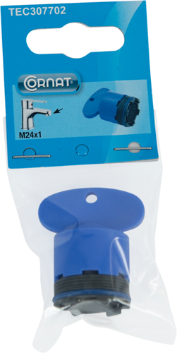 Cornat perlator met sleutel m24 pvc - tec307702