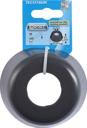 Cornat rozet 32x70mm kunststof sifon gr - tec317403r