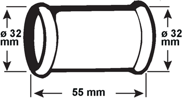 Cornat dubbele mof sifon 32mm ch - tec318206