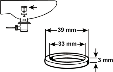 Cornat dichting o-ring 33x3mm afvoerplug - tec380242