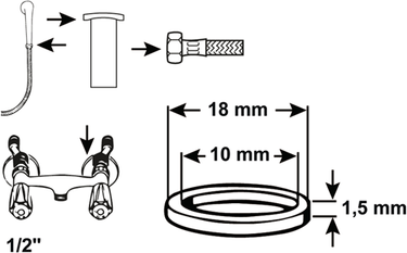 Cornat dichting fiber doucheslang 1 2(2st) - tec380318