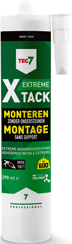 Afbeelding laden in galerijviewer, Tec7 x-tack patroon snelle montagekit 290ml zwart - 534515000

