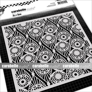 Carabelle studio • stencil square 15,2cm plumes de paon
