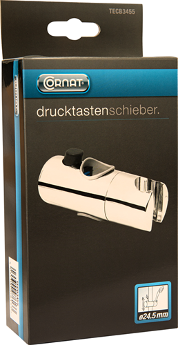 Cornat glijpin voor douchestang 24,5mm ch - tecb3455