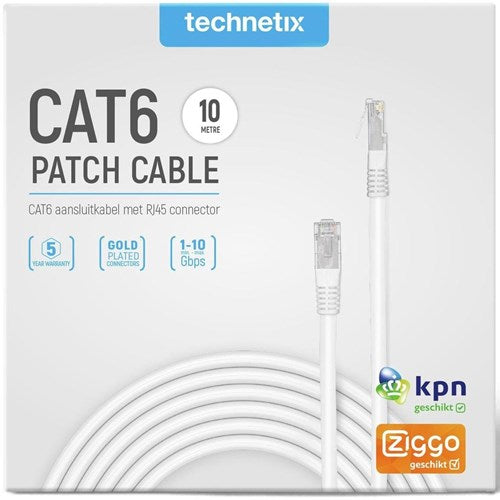 Load image into Gallery viewer, Enzo technetix patchkabel utp cat6 10m wit - 2077020
