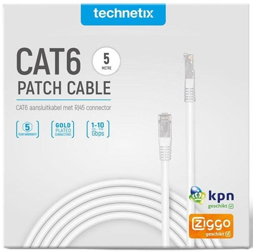 Load image into Gallery viewer, Enzo technetix patchkabel utp cat6 5m wit - 2077010
