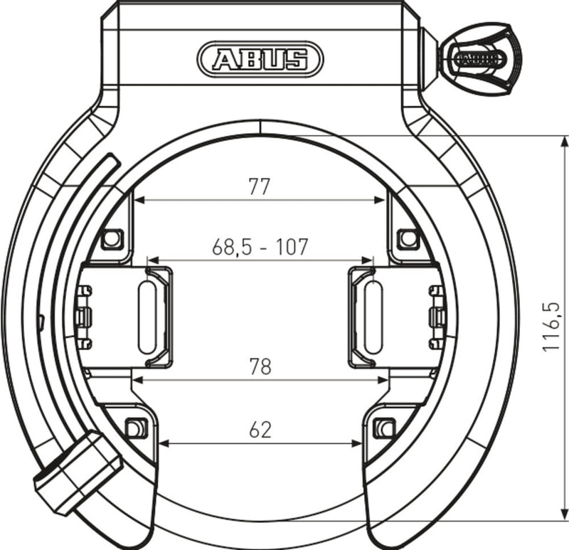 Load image into Gallery viewer, Abus granit x-plus 6950m nr am frame lock
