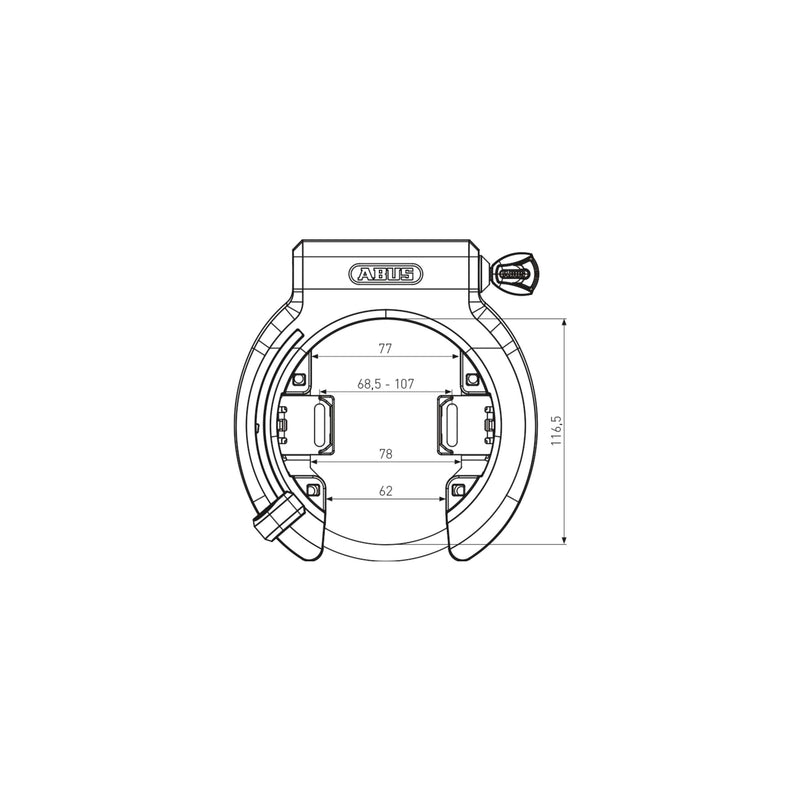 Load image into Gallery viewer, Abus Frame ringslot 6950M R XPlus. Security Level 9. Met grote wiel opening
