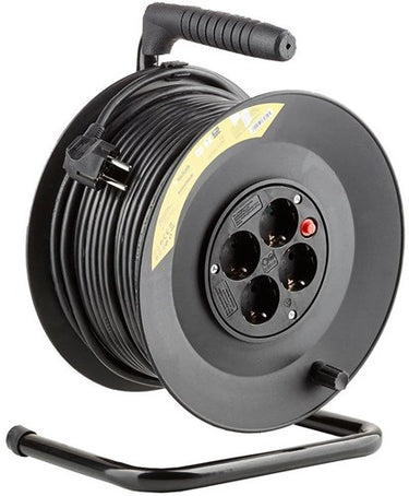 Enzo technik kabelhaspel h05 3x1,5qmm 50m zwart - 1167274