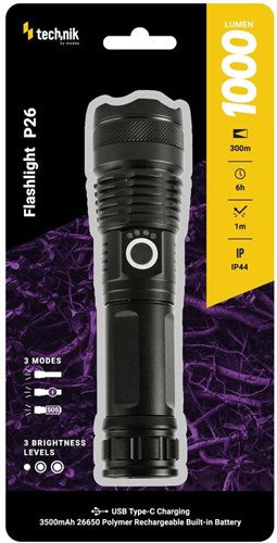 Afbeelding laden in galerijviewer, Enzo technik led zaklamp oplaadbaar zoom 1000 lumen - 5720110

