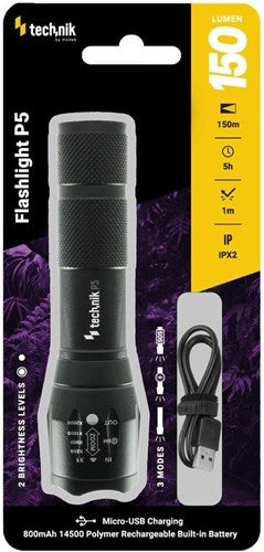 Afbeelding laden in galerijviewer, Enzo technik led zaklamp oplaadbaar zoom 150 lumen - 5720100
