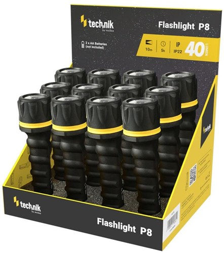 Afbeelding laden in galerijviewer, Enzo technik led zaklamp rubber 2xaa 40 lumen - 5720120
