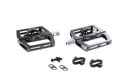 Tecora e pedals atb combi spd/flat replaceable pedal pins black