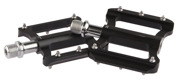 Tecora e trekking pedals with replaceable pedal pins black