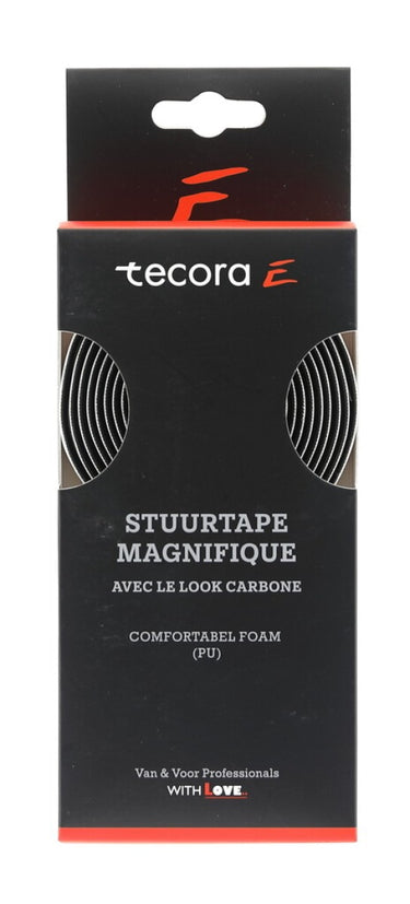 Buzaglo tecora e stuurlint magnifique carbon look, ø2.5x30mm, 2m,wit