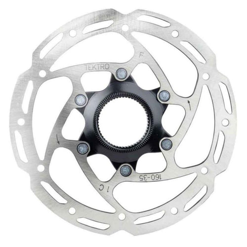 Tektro schijfrem rotor tr160-35 ø160mm, centerlock, zilver