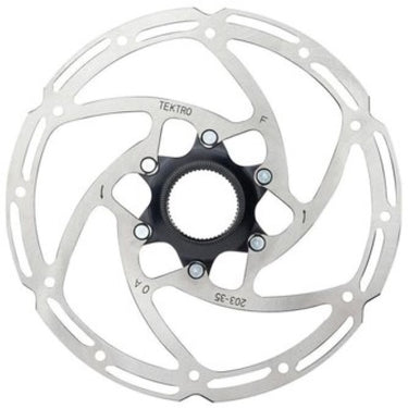 Tektro schijfrem rotor tr203-35 ø203mm, centerlock, zilver
