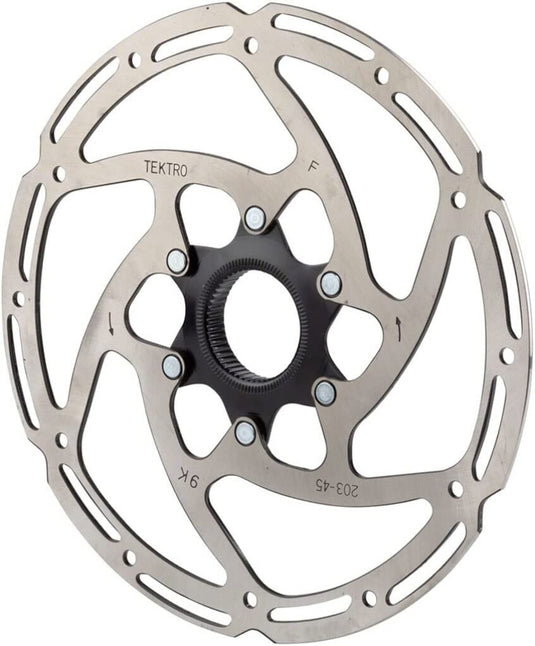 Tektro schijfrem rotor tr203-45 ø203x2,3mm, centerlock, zilver