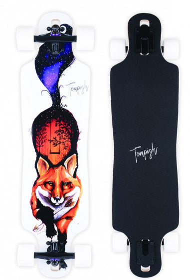 Load image into Gallery viewer, Tempish Longboard Fox 82,5x21,5 cm hout wit zwart
