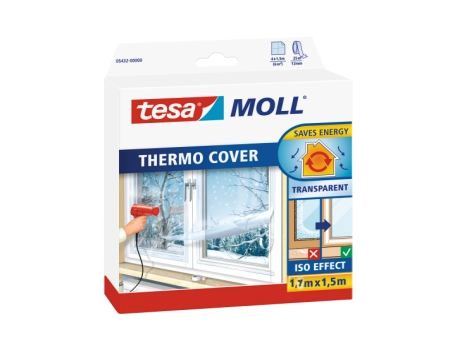 Tesa venster isolatiefolie - thermo cover - 1,7m x 1,5m