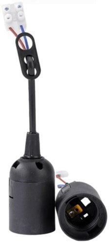 Enzo thorgeon lamphouder e27 zwart - verhuisfitting - 6042641