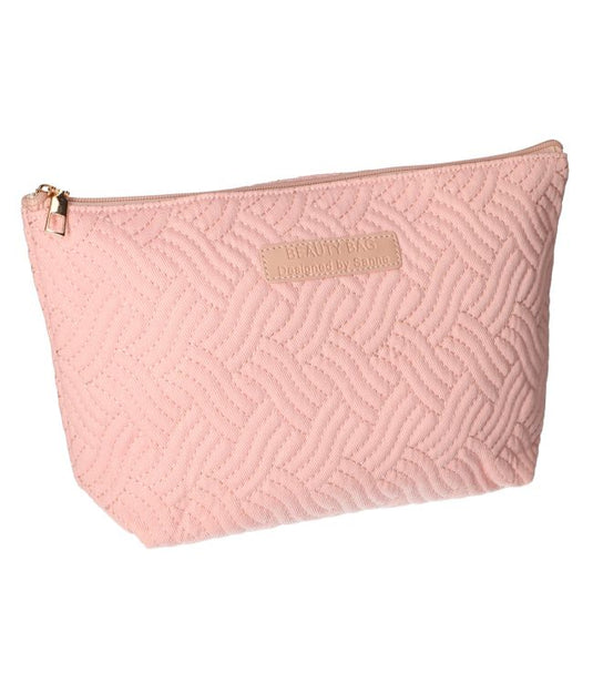 Traveller toilettas beauty bag wave zacht roze 30cm x 19.5cm