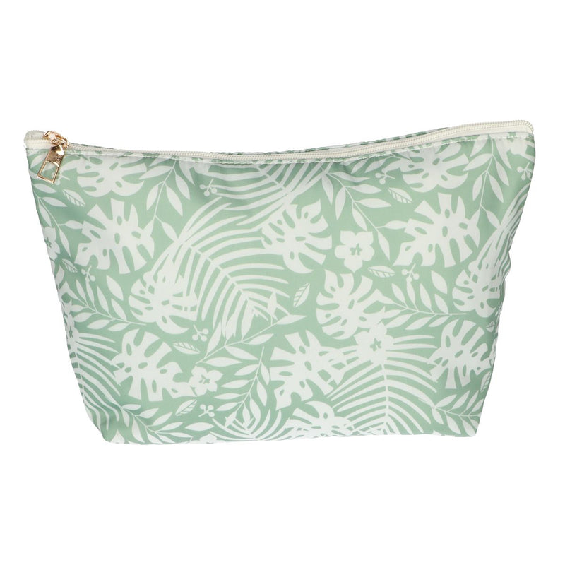 Load image into Gallery viewer, Traveller toilettas palm groen wit 30cm x 19.5cm
